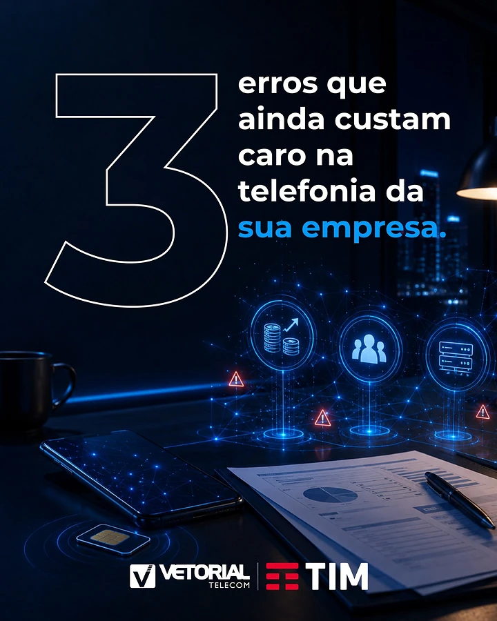 Arte da Vetorial e TIM: 3 erros que custam caro na telefonia da empresa.